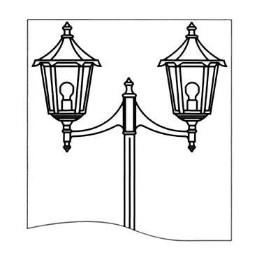 MONACO -Lant.+Mat IP43 IK02, vert, E27 2x100W max., Lpe non incl., haut.2,55m (3071)