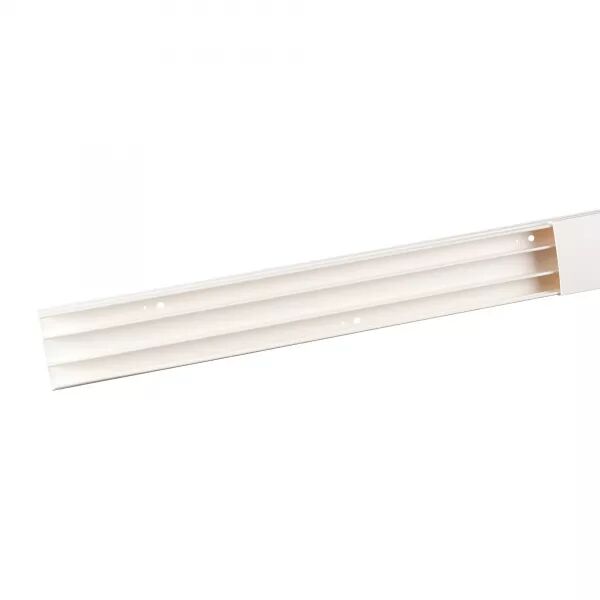 Moulure Keva 50mmx15mm - Fond+couvercle-3 compartiments-Longueur 2m-Blanc Artic