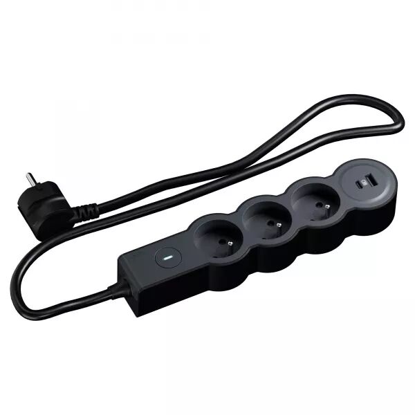 MULTIPRISE 3X2P+T 16A 230V-3680W + USB A/C - INTER ON/OFF - CORDON 1,5M - N
