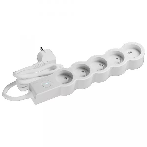 MULTIPRISE 5X2P+T 16A 230V-3680W INTER ON/OFF - CORDON 3M - B