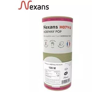 Nexans - Fil rigide H07 VU Mobiway Pop 1.5 Vert-Jaune bobinot de 100m - (01273354)