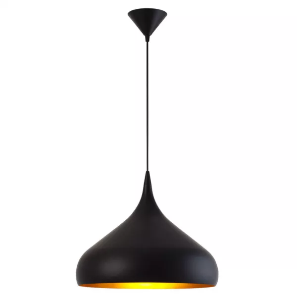 NORMA S noir, E27, diffuseur dor� 40W maxi, livr� sans ampoule (NOR40B)
