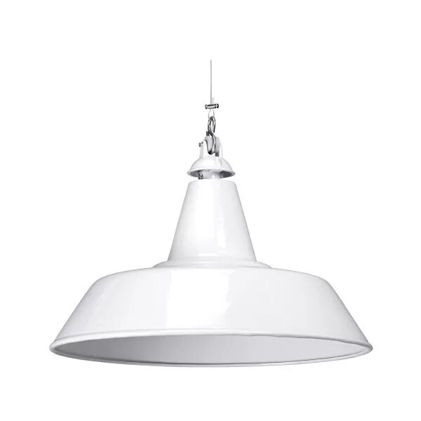NOSTALGIE - Suspension d�co E27 en acier blanc, Lpe non fournie (4183)