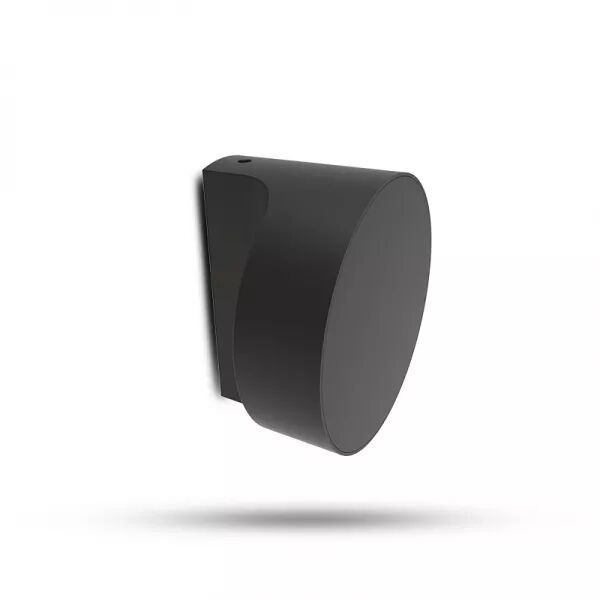 NOVA APPLIQUE MURALE 10W 3000K ALU+PC ROND NOIR