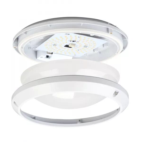ORIA LED 2 APPLIQUE PLAFONNIER HUBLOT SALLE D\'EAU ROND CCT 3000/4000K 18W 2600LM