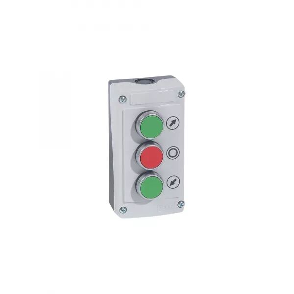 OSMOZ - BO�TE � BOUTONS �QUIP�E - 3 TROUS -3 BOUTONS � IMPULSION VERT/ROUGE/VERT