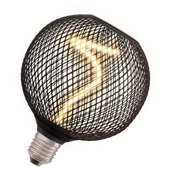 OSRAM - LED OSRAM 1906 Cage Noire Globe 125 Filament Spirale Gradable 3,5W 130lm 818 E27 (4058075840287)