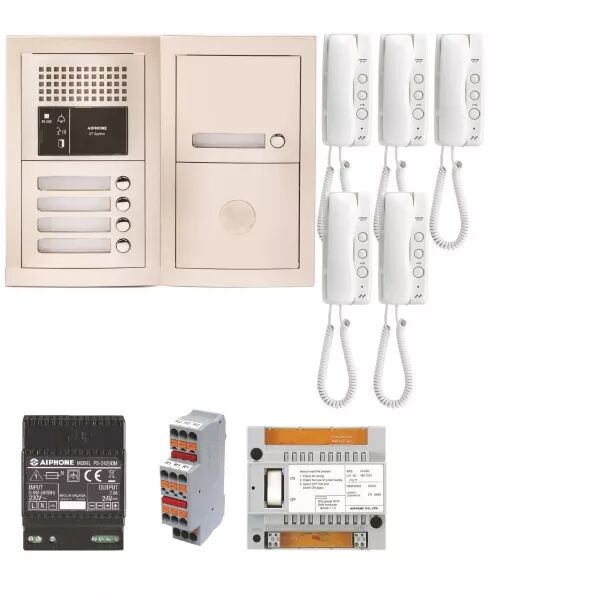 PACK AUDIO 5 BP PROGRAMM�, ENCASTR�, CENTRALE, ALIM. & 5 POSTES AUDIO GT1D