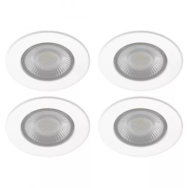 PACK DE 4 ENCASTR�S EF5 3,5W CCT 3000/4000K FIXES BLANCS 520LM 50000H