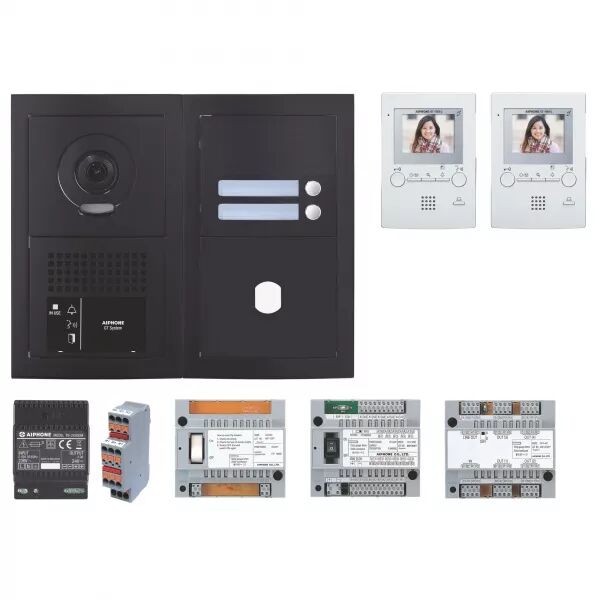 PACK VID�O PROGRAMM� 2 BP, PLATINE NOIRE SATIN, 2 X GT1M3L - D�LAI 3 SEMAINES