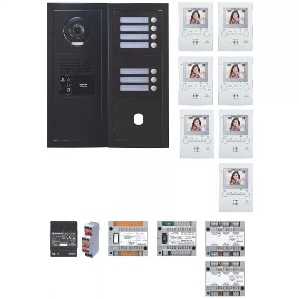 PACK VID�O PROGRAMM� 7 BP, PLATINE NOIRE SATIN, 7 X GT1M3L - D�LAI 3 SEMAINES
