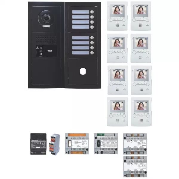PACK VID�O PROGRAMM� 8 BP, PLATINE NOIRE SATIN, 8 X GT1M3L - D�LAI 3 SEMAINES
