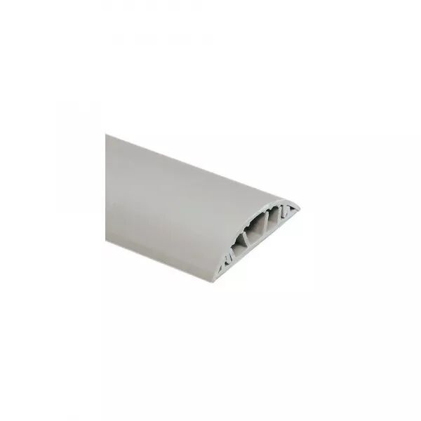 Passage de plancher 75x18mm-Fond+couvercle-3 compartiments-Longueur 2m-Aluminium