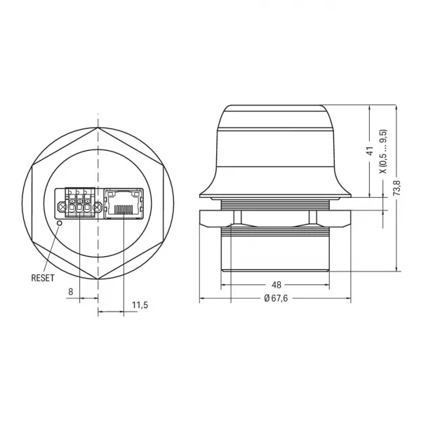 Passerelle ETHERNET sans fil Bluetooth�/Wi-Fi - Montage travers�e de cloison758-919