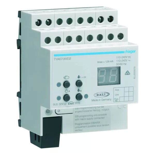 Passerelle KNX/DALI2 ETS only + balance des blancs (TYA670WD2)