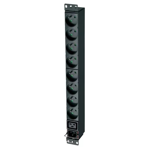 PDU Basique 1U pour onduleur, rackable, 16A, 8 prises FR+ 1xC19 (EFLX8F)