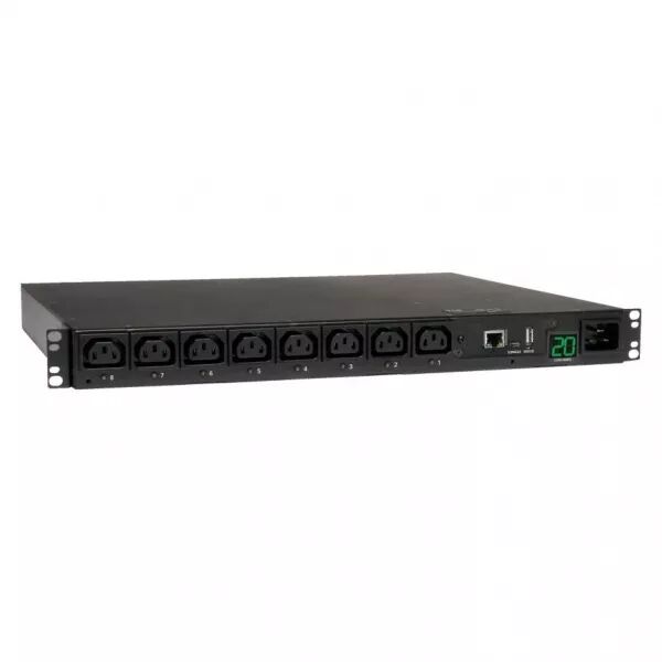 PDU monophas� Switched 3,7 kW, 8 prises C13, entr�e C20, montage en rack 1U (PDUMH20HVNET)