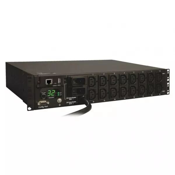 PDU monophas� Switched 7,4 kW, interface LX, sorties (16-C13), 32A, 2U (PDUMH32HVNET)