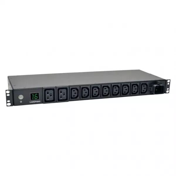 PDU monophas�e 3,7 kW avec compteur local, sorties (8 C13, 2 C19) 16A, format 1U (PDUMH16HV)