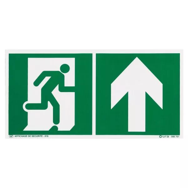 Pictogramme autocollant �vacuation avec fl�che vers le haut (956761)
