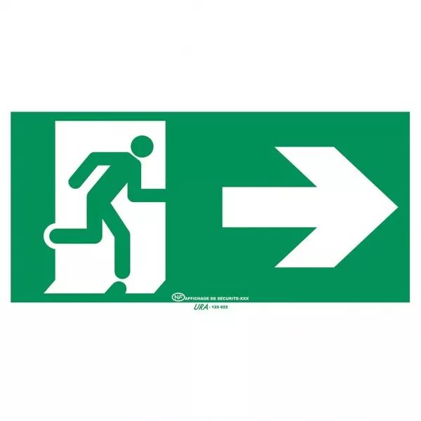 Pictogramme clipsable r�versible homme et fl�che droite 109x220mm (125022)