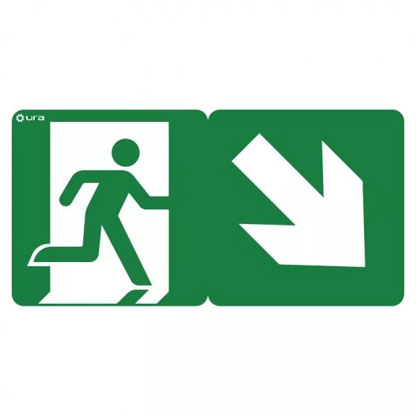 Pictogramme fl�che 45� pour BAES et LSC Uraproof V (125040)