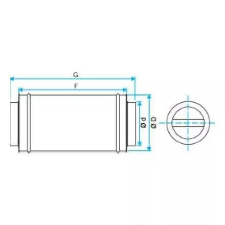 PI�GE � SON CIRCULAIRE OCTA � BAFFLE D450 � JOINT - ISOLATION  50MM - M0