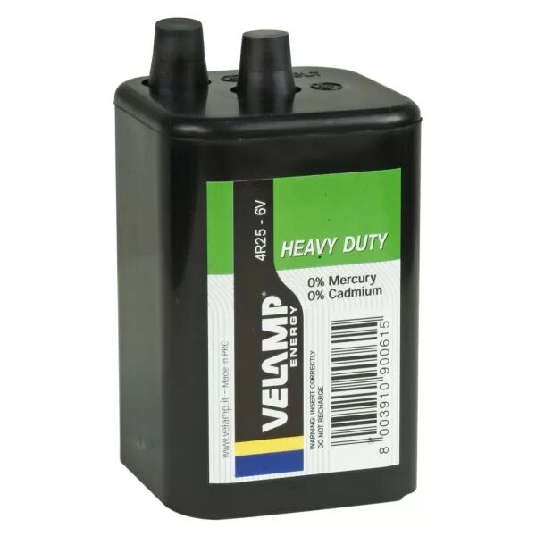 Pile carr�e 4R25 6V saline. En plastique