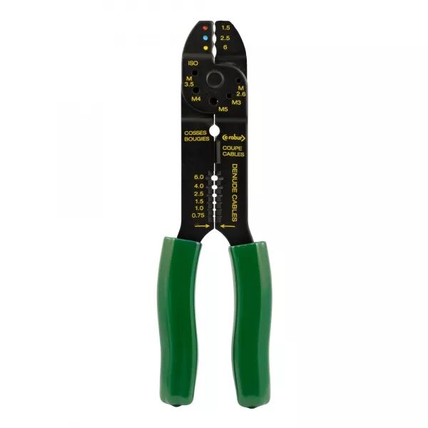 PINCE � SERTIR LES COSSES ISOL�ES 1,5 - 2,5 - 6,0 MM�. D�NUDE DE 0,75 � 6,0 MM�.