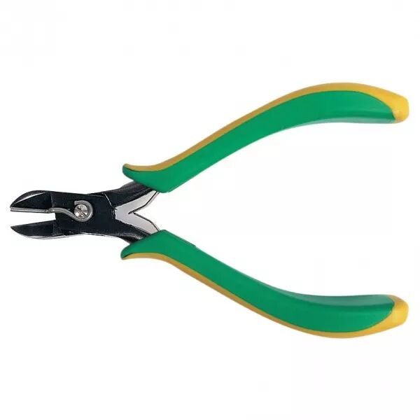 Pince coupante diagonale � retenue long 115 mm, entrepass�e, manches bimati�re. (241017)