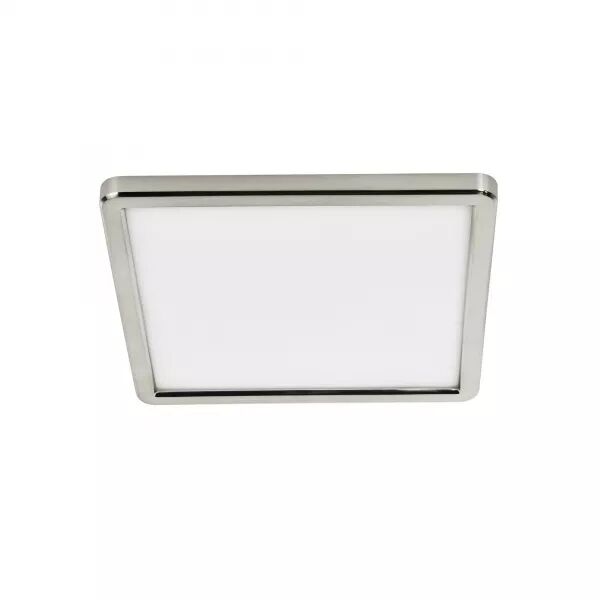 PLAFONNIER - OJA 29 CARR� -  PLASTIQUE - BROSS� NICKEL - LED MODULE INCL.