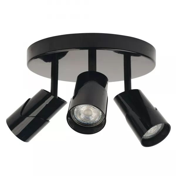 PLAFONNIER KELY P3 GU10, NOIR, LED 5W CCT 3000-4000K 500LM 15000H INCL.