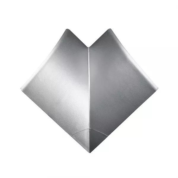 planet wattohm-angle int�rieur et angle plat pour corniche logix 80x80mm-pvc couleur aluminium (32600)