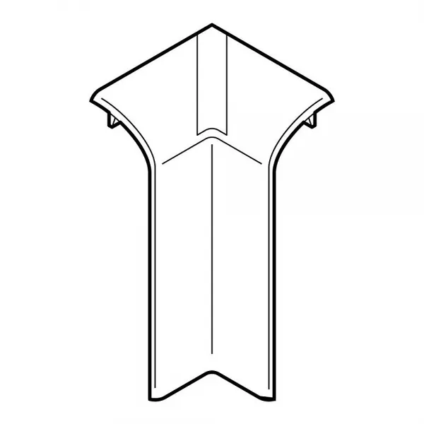 planet wattohm-angle int�rieur variable +ou-10� pour plinthe keva 80mmx20mm - pvc blanc artic (11742)