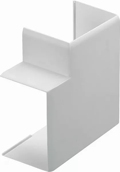 planet wattohm-angle plat - pour goulotte de distribution viadis 25x16mm - pvc blanc artic (16223)