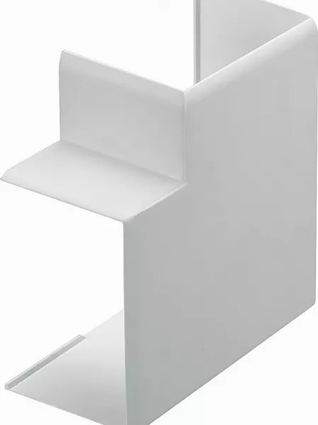 planet wattohm-angle plat - pour goulotte de distribution viadis 32x16mm - pvc blanc artic (16243)