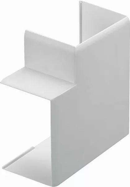 planet wattohm-angle plat - pour goulotte de distribution viadis 90x40mm - pvc blanc artic (16423)