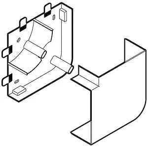 planet wattohm-angle plat - pour goulotte logix 160x50mm - blanc artic (48015)