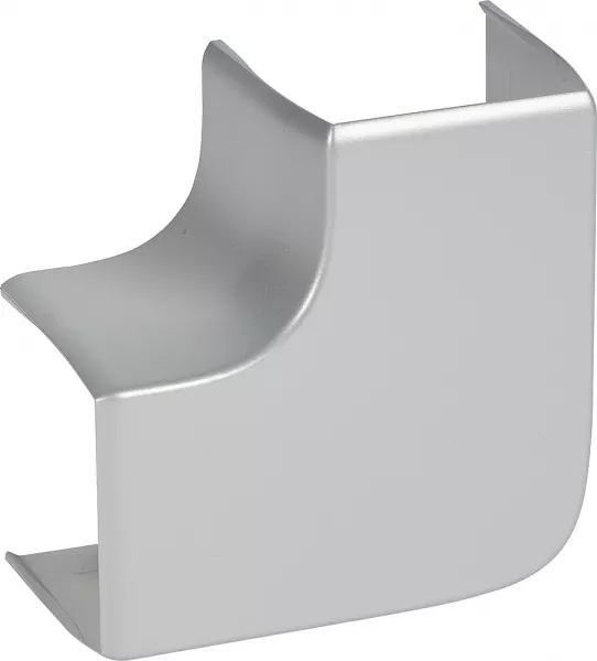 planet wattohm-angle plat - pour goulotte logix 50x50mm - alumnic (68331)