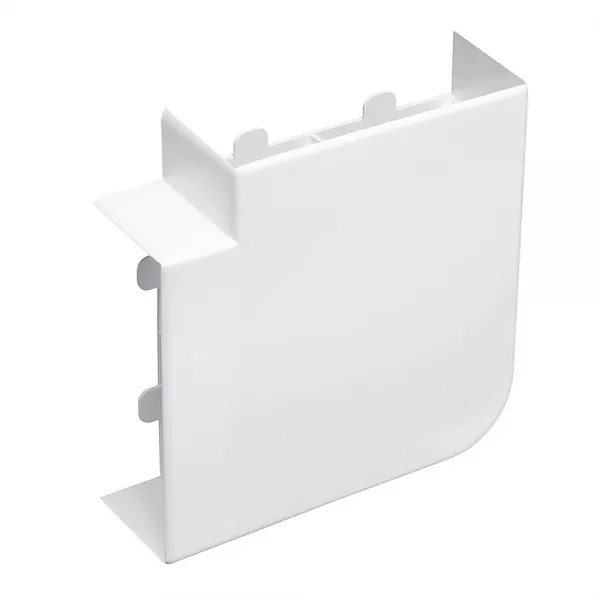 planet wattohm-angle plat - pour goulotte logix 50x50mm - blanc artic (48031)