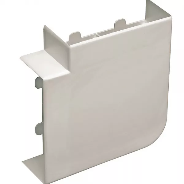 planet wattohm-angle plat - pour goulotte logix et logix zh 130x50mm - alumnic (68309)