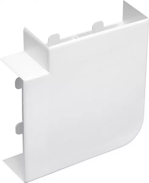 planet wattohm-angle plat - pour goulotte logix et logix zh 130x50mm - blanc artic (48009)