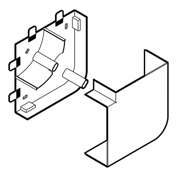 planet wattohm-angle plat - pour goulotte logix et logix zh 85x50mm - blanc artic (48004)