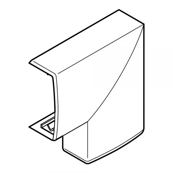 planet wattohm-angle plat pour moulure keva 32mmx12mm - pvc brun (11884)