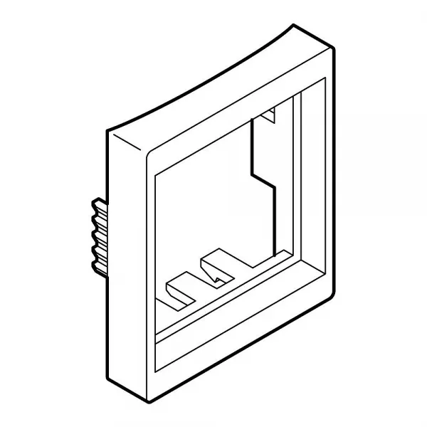 planet wattohm-bague adaptateur pour prise informatique 45x45mm-pour plinthe keva-pvc blanc (11094)
