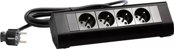 planet wattohm-bloc bureau 4 pc 2p+t + cordon 3m (pw29113)
