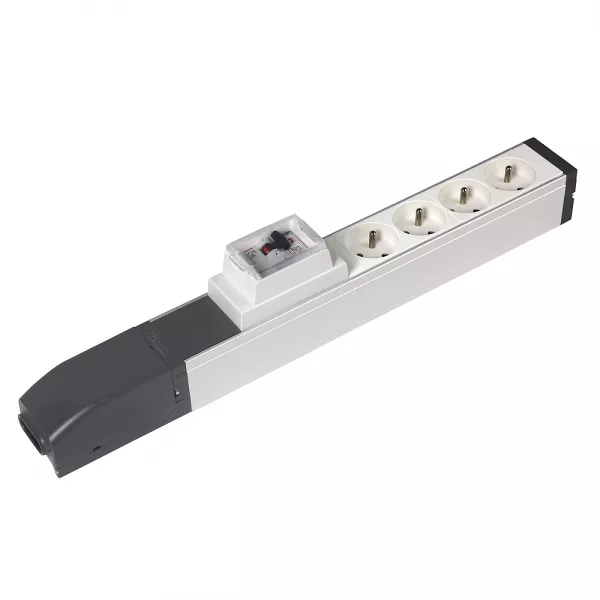 planet wattohm-bloc nourrice connecteur rapide int�gr�, 4 prises 2p+t,1 disj. diff, � connecter (pw28373)