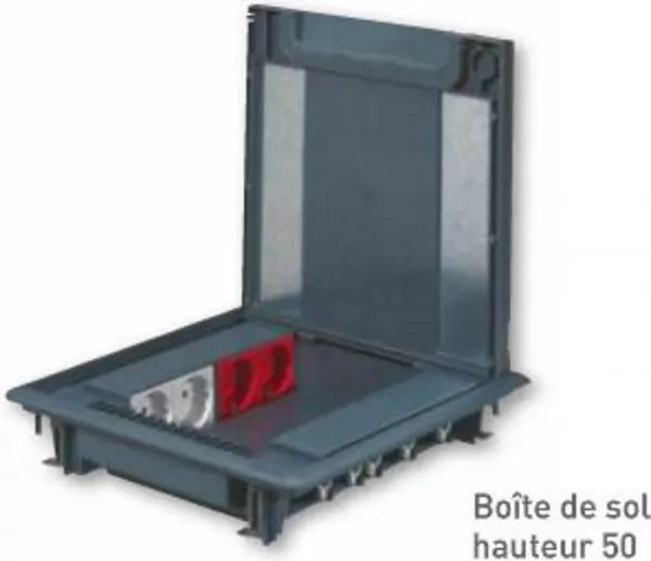 planet wattohm-bo�te de sol logix-epaisseur 50mm-16 modules verticaux-b�ton, plancher technique (28420)