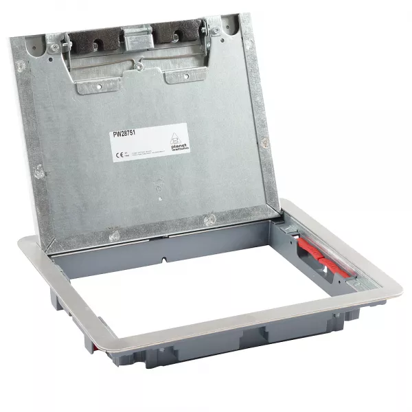 planet wattohm-cadre + couvercle boite standard m�tal finition inox 12/18m (pw28751)