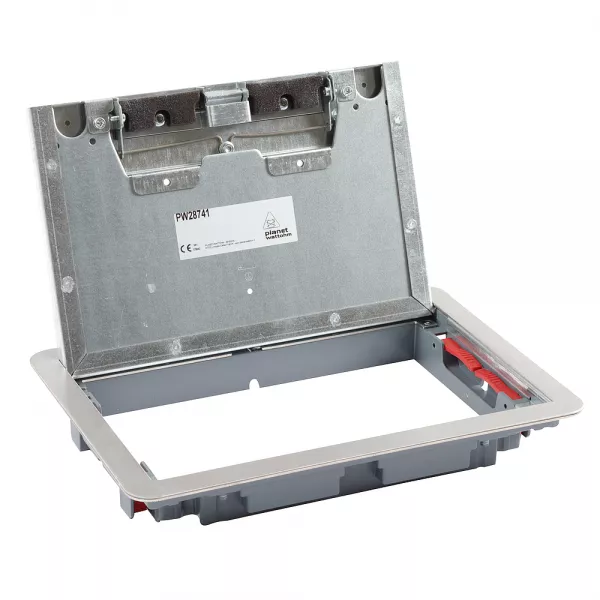 planet wattohm-cadre + couvercle boite standard m�tal finition inox 8/12m (pw28741)